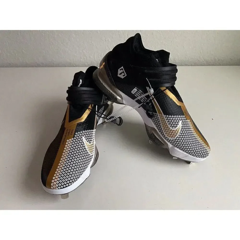 Nike Force Zoom Trout 7 Baseball Cleats Black Gold White CI3134-012 Size 13.5